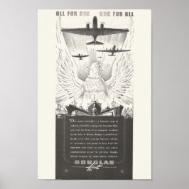 1941 Douglas Vliegtuig AD Poster