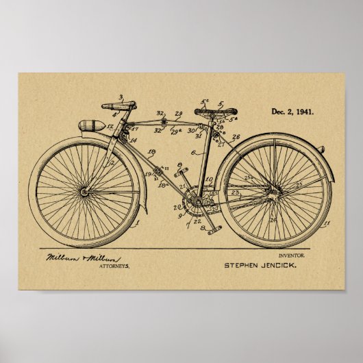 1941  Lijst voor fietsontwerp — Kunstafdrukken voo Poster (Voorkant)