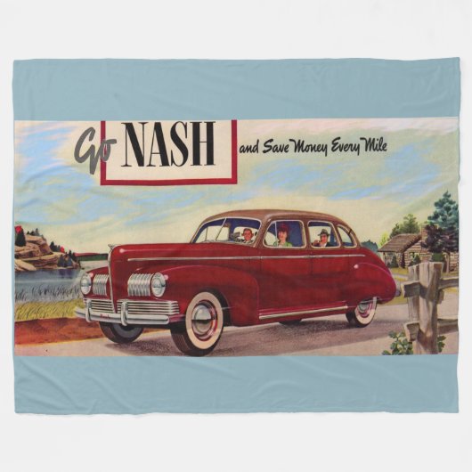 1941 Nash automobile & Fleece Deken (Voorkant (Horizontaal))