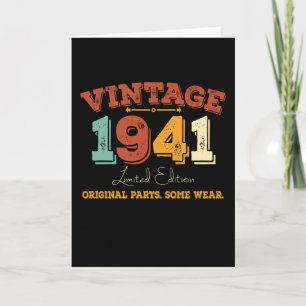  1941 Originele Delen Funny Birthday Gift Kaart