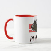 1941 Plymouth coupe met afbeelding en tekst. Mok (Links)