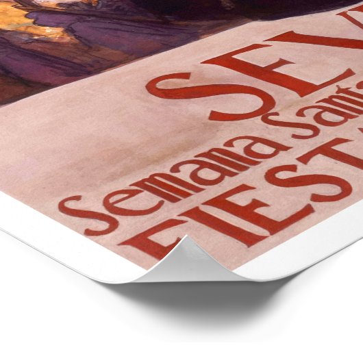 1941 Sevilla Spanje vintage-reis Poster (Hoek)