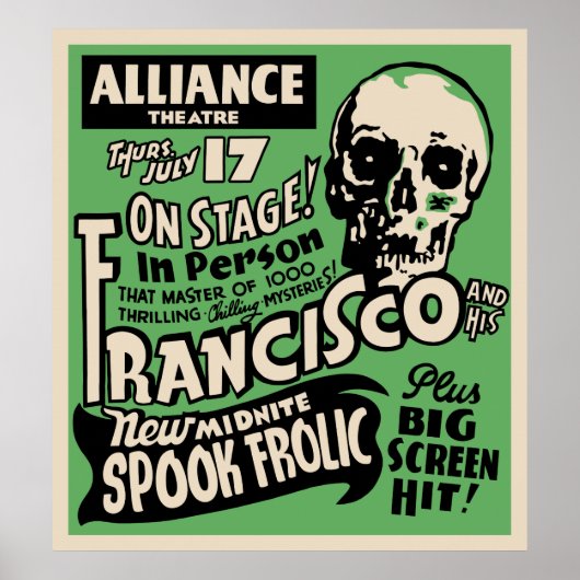 1941 Vintage Francisco Spook Show Poster (Voorkant)