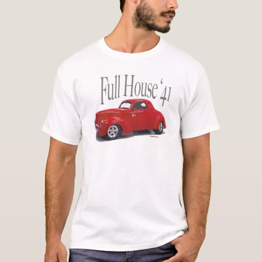 1941 Willys Coupe Drag Car T-shirt (Voorkant)