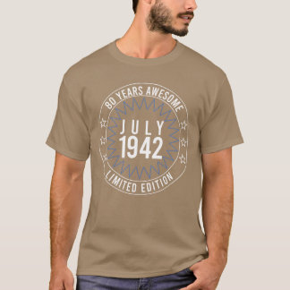 1942 80 jaar verjaardag cadeaus geweldig vintage t-shirt