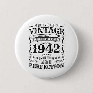  1942 80ste verjaardag Mannen van de geboorte Ronde Button 5,7 Cm
