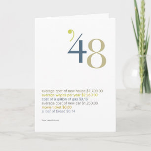 1942 Birthday Fun Facts Kaart