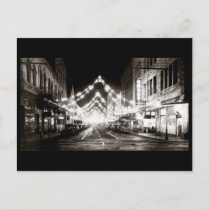 1942 Honolulu's Fort Street bij nacht Briefkaart
