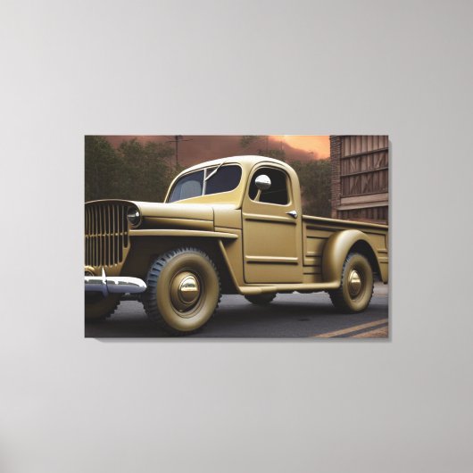 1942 Pickup Truck Canvas afdrukken (Voorkant)