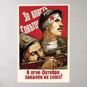 1942 Propagandaposter Aan de macht van de Poster