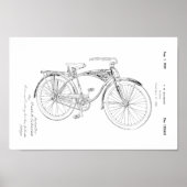 1942 Schwinn Bicycle Patent Art Print (Voorkant)