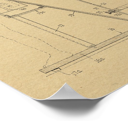 1942  Spinale krommen Patent Art Print (Hoek)