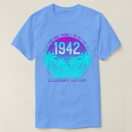  1942 Verjaardag 79e esthetische zonnepalm T-shirt (Design voorkant)