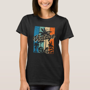  1942 vogelretro 80 jaar oude verjaardag t-shirt