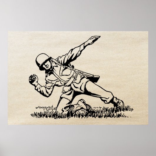 1942  WWII-soldaat Poster (Voorkant)