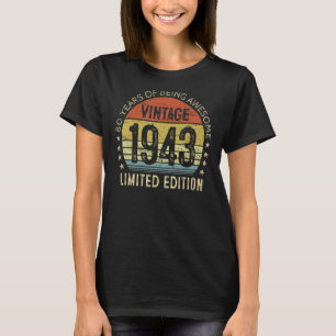 1943 80 jaar oude Retro 80th Birthday T-shirt