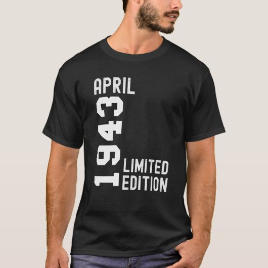 1943 April Happy Birthday Party T-shirt (Voorkant)