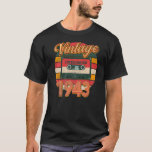 1943 Best of 1943 80th Birthday Cass T-shirt<br><div class="desc">1943 Best of 1943 80th Birthday Gifts Cassettebandje Premium</div>