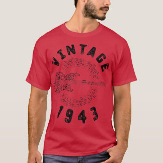  1943 Birthday Limited Edition Guitar Music T-shirt