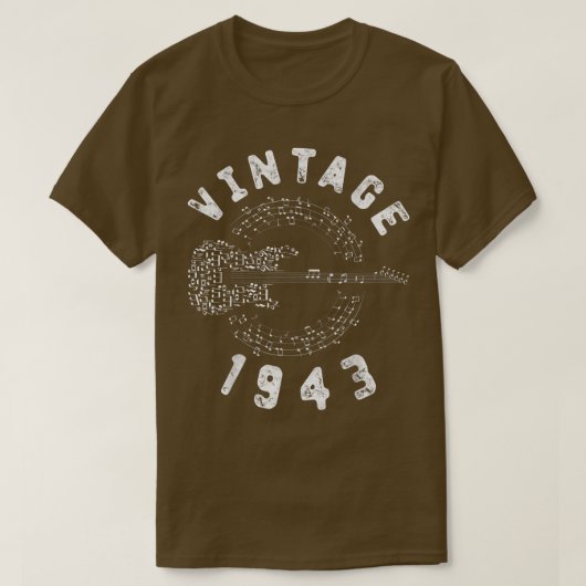 1943 Birthday Limited Edition Guitar Music T-shirt (Design voorkant)