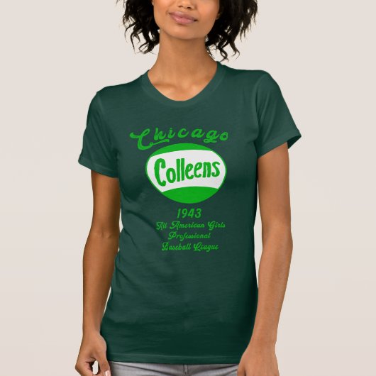 1943 Chicago Colleens AAGPB ⚾ Baseball History T-shirt (Voorkant)