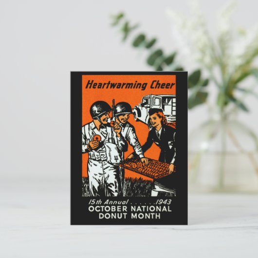1943 Donut Poster Briefkaart (Staand voorkant)