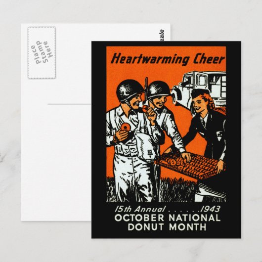 1943 Donut Poster Briefkaart (Voorkant / Achterkant)