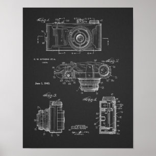 1943  kunsttekenafdrukken voor camera's poster