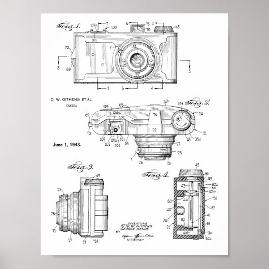 1943  kunsttekenafdrukken voor camera's poster (Voorkant)