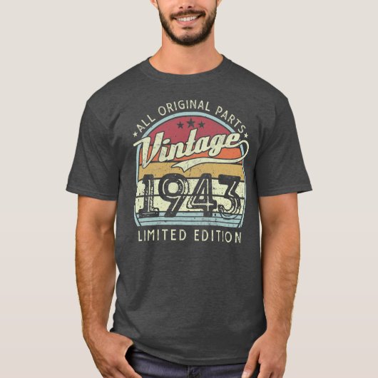  1943 Limited Edition 79 jaar oud 79th T-shirt (Voorkant)