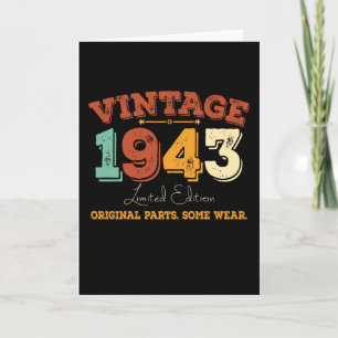  1943 Originele Delen Funny Birthday Gift Kaart