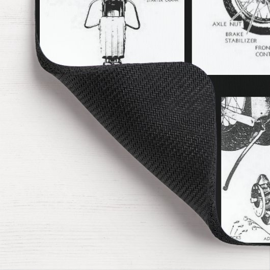 1943 War Dept Harley Davidson onderdelenhandleidin Muismat (Hoek)