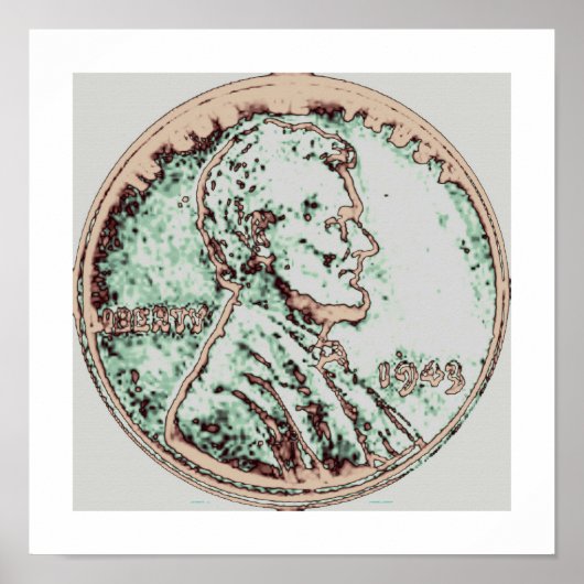 1943 Wheat Penny 2 Poster (Voorkant)