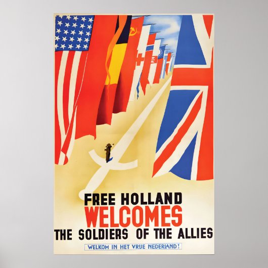 194445 Poster ter herdenking van de bevrijding van (Voorkant)