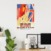 194445 Poster ter herdenking van de bevrijding van (Thuiskantoor)