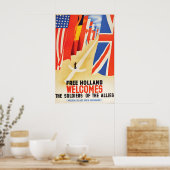 194445 Poster ter herdenking van de bevrijding van (Keuken)