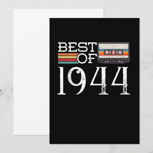 1944  76 e Birthday Jubileum Gift Kaart (Voorkant / Achterkant)