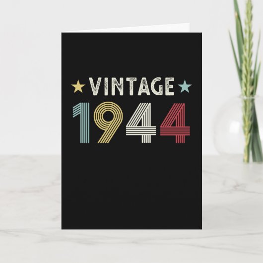  1944 80ste verjaardag Gift 80 jaar oud Kaart (Voorkant)