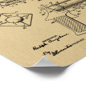 1944 Kunsttekening met patentbundel voor flessenba Poster (Hoek)