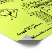 1944 Kunsttekening met patentbundel voor flessenba Poster (Hoek)