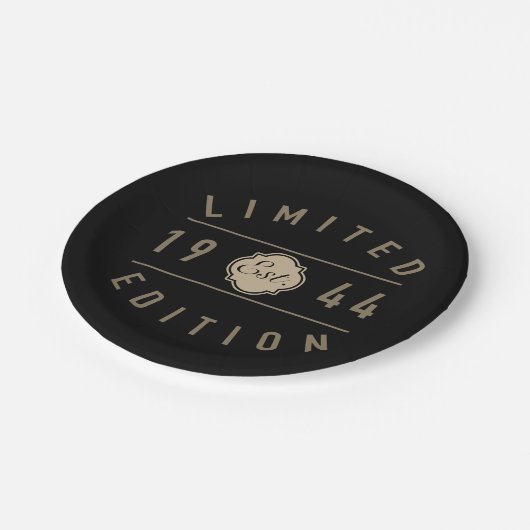 1944 Limited Edition 80th Verjaardag Papieren Bordje (Gekanteld)