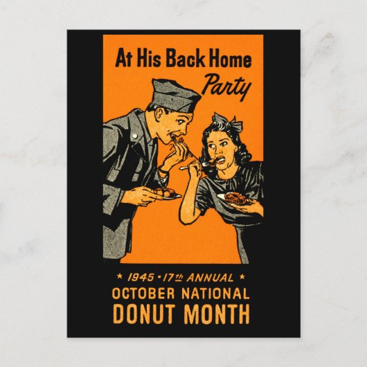 1945 Donut Poster Briefkaart (Voorkant)