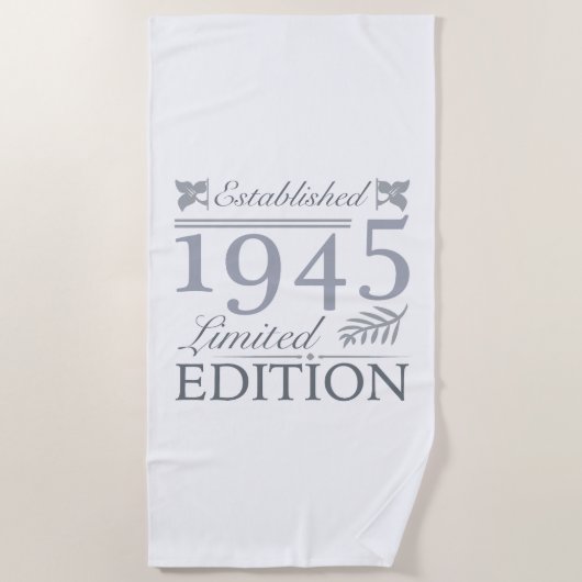 1945 Limited Edition 80ste verjaardag Strandlaken (Voorkant)