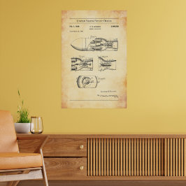 1945 US Patent 2460289 - Raket projectiel Poster
