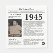 1945 Verjaardag Trivia Servet (Voorkant)