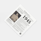 1945 Verjaardag Trivia Servet (Hoek)