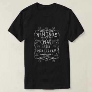1945. Vintage 1945 Verjaardagscadeau Mannen Vrouwe T-shirt