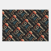 1945 Vintage 80ste verjaardag Inpakpapier Vel (Voorkant 3)