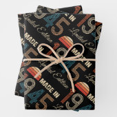 1945 Vintage 80ste verjaardag Inpakpapier Vel (In situ)