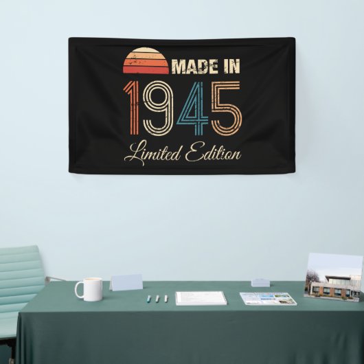 1945 Vintage 80ste verjaardag Spandoek (Beurs)